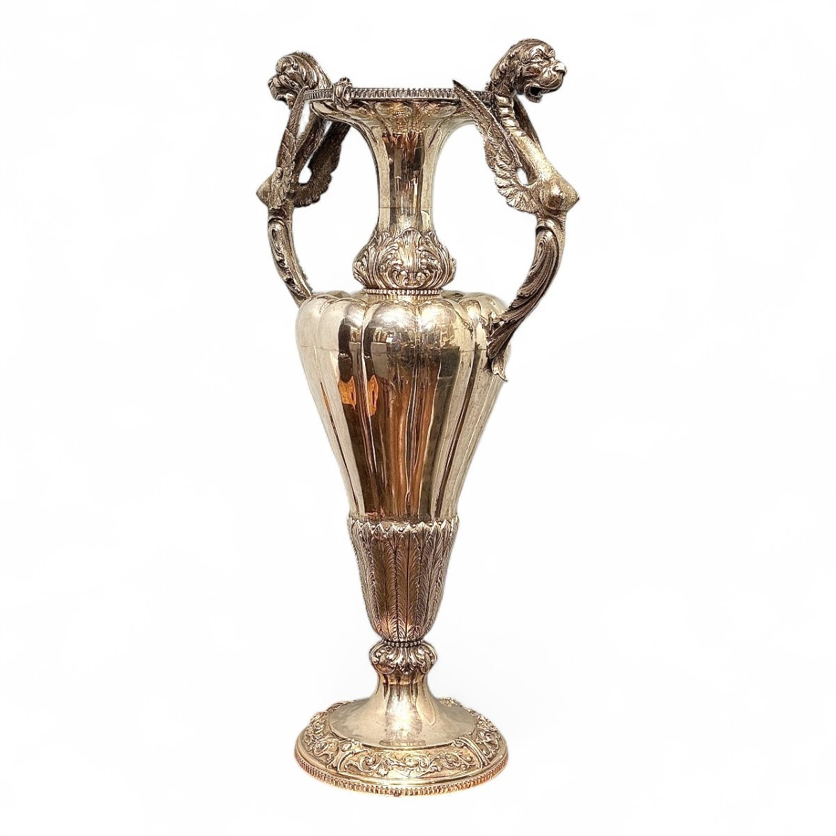 Vaso Neorinascimentale in Argento 800 - Italia Inizio XX Secolo-photo-1